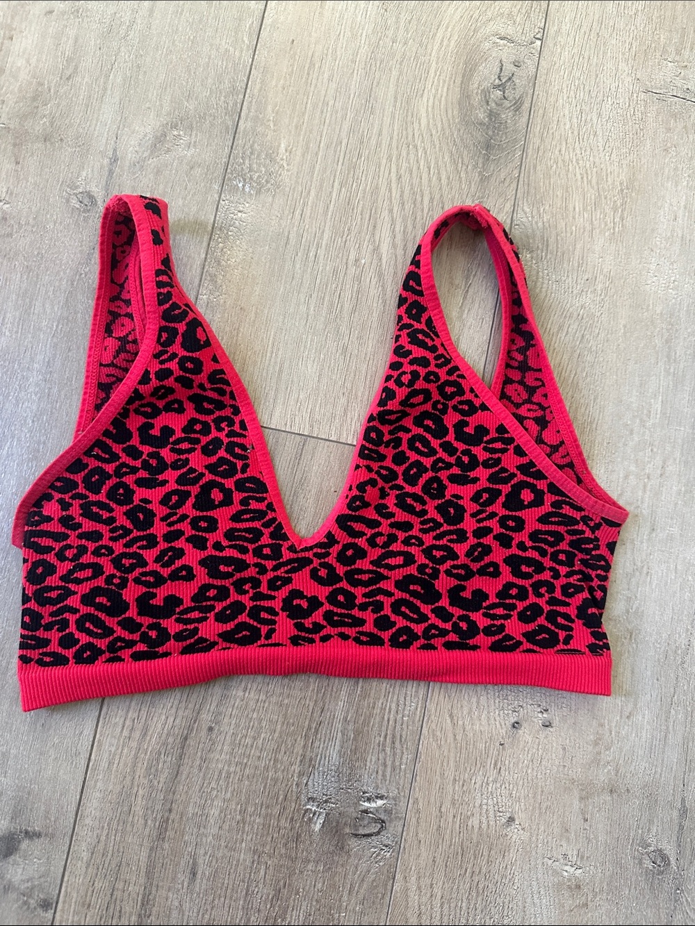 Tiger Friday cherry cheetah dance top adult M/L